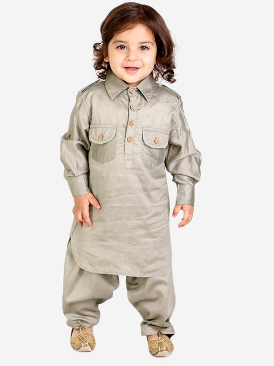 Boys_kids_grey_pathani_kurta_purple_prunes