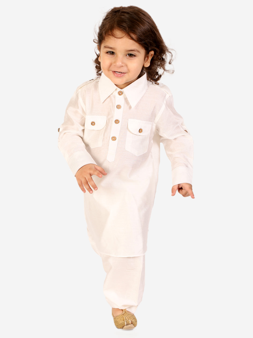 Kids White Pathani Kurta Dress | Traditional Indian Ethnic Wear